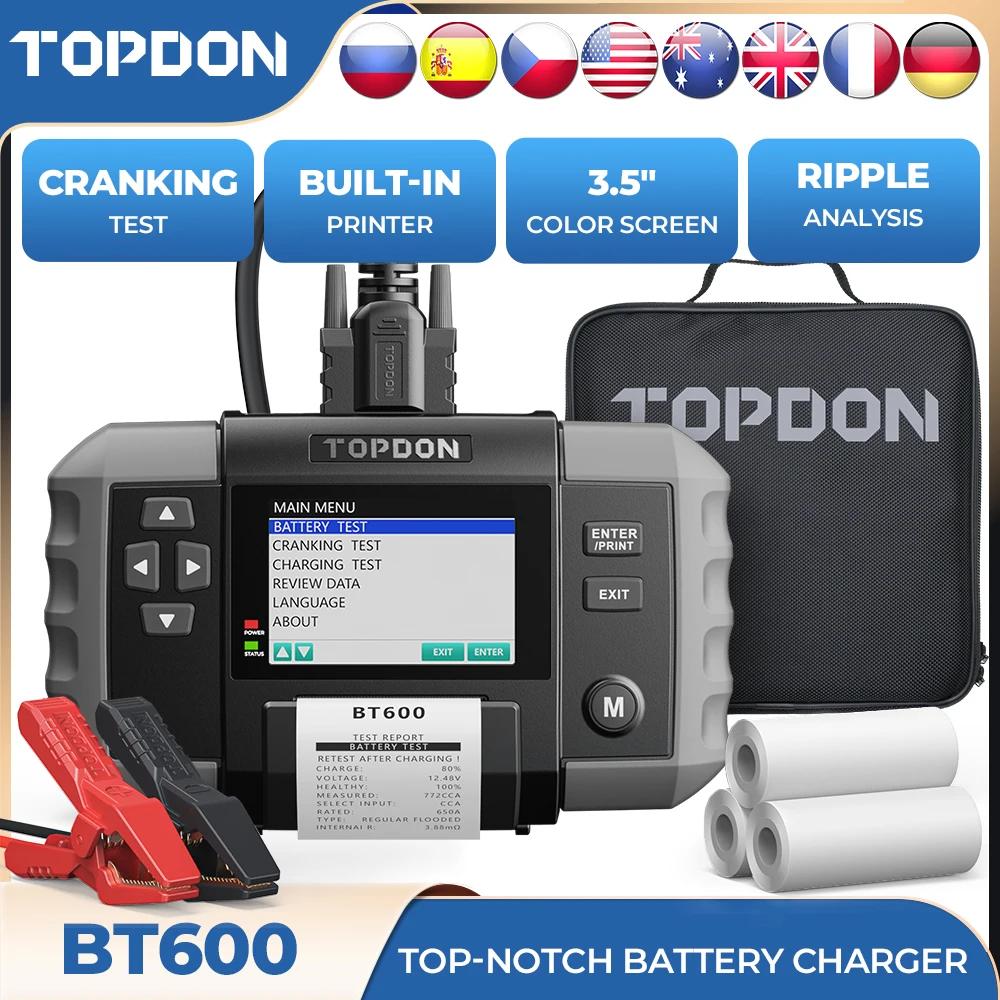 TOPDON-BT600 12V 24V ڵ ͸ ׽,   м    ڵ ͸ 